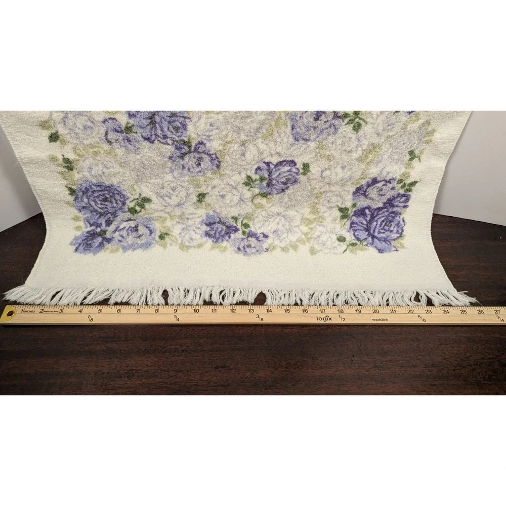 Vintage Mixed Cotton Towel Set Penneys Harmony House Cannon Floral Blue USA 4pc